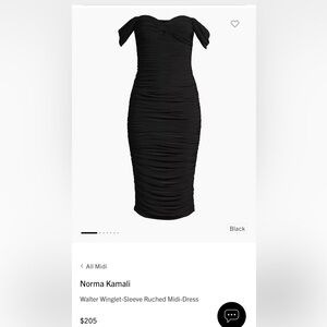 NWT Norma Kamali Black Dress